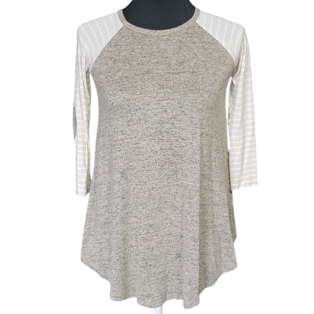 Pomelo colorblock striped tunic tee Size S